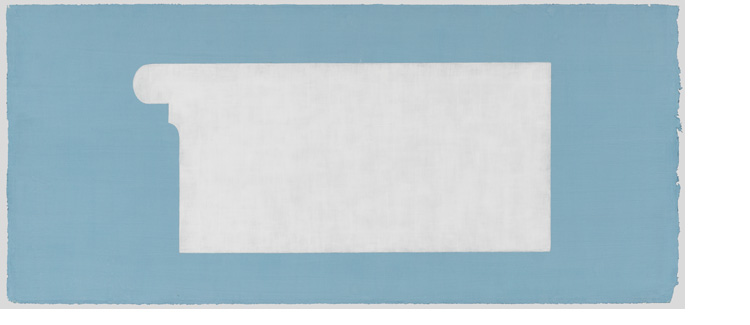 MMW scalino profile : NorthEast – one    2007    gouache and flasche on Fabriano paper    10 x 23 inches