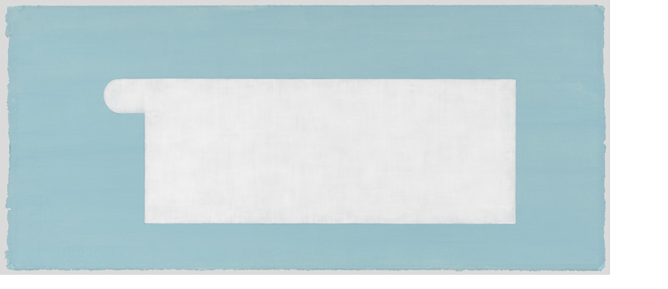 MMW scalino profile : NorthEast – two    2007    gouache and flasche on Fabriano paper    10 x 23 inches