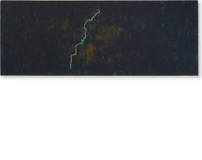 Lightning 1991 oil on canvas 19 x 50 inches